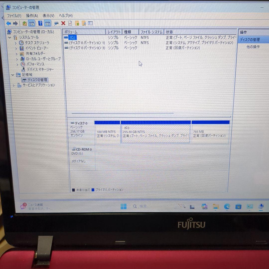 Windowsノート本体 Fujitsu Laptop PC i5 ssd 256GB13.3 wide