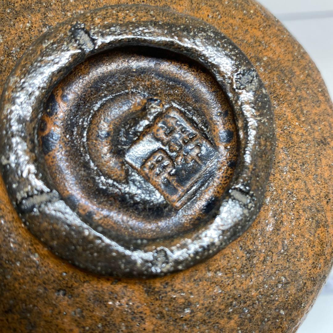 佐々木輝夫造 長次郎模シ黒茶碗　共箱 外径約10.5㎝ 東R8-0219☆2F