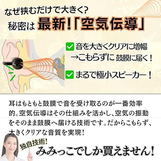 【MIMIKKO みみっこ 集音器 】クリップ 集音器 空気伝導