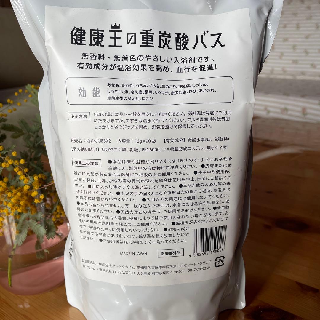 健康王の重炭酸バス 90錠