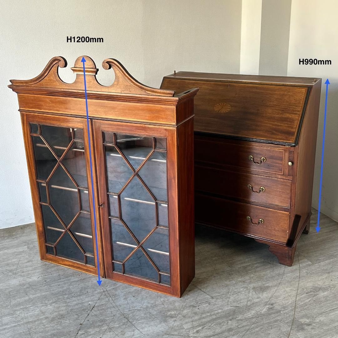 イギリス アンティーク家具 ビューローブックケース　机 1930年頃 027B