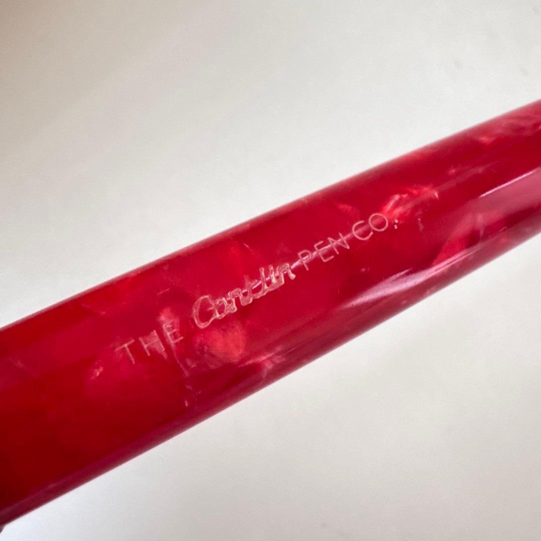 コンクリン conklin 万年筆 レッド マーブル モデル名不明 キャップ式