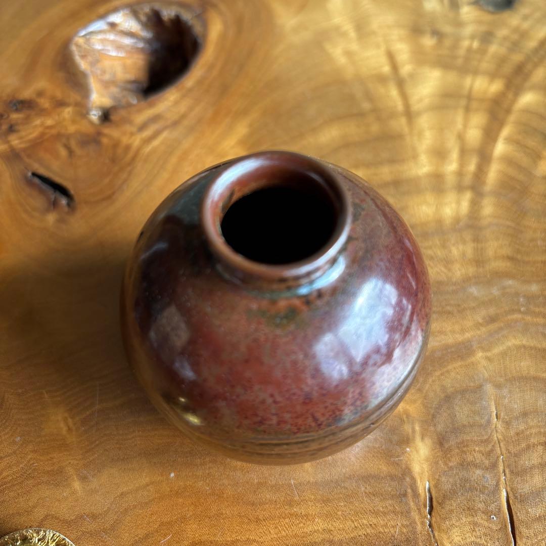 木津喜楽作 白玉文琳写茶入 大名物 共箱 茶道具 仕覆付