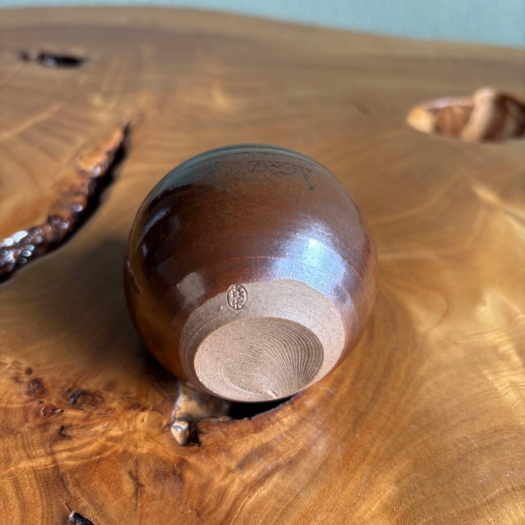 木津喜楽作 白玉文琳写茶入 大名物 共箱 茶道具 仕覆付