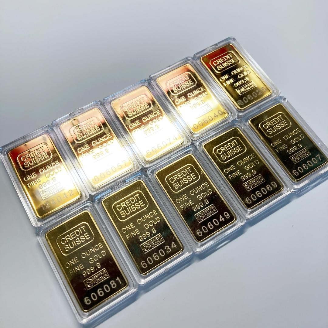 10枚 インゴット【レプリカ】高品質　インテリア　GOLD ※シリアル違い