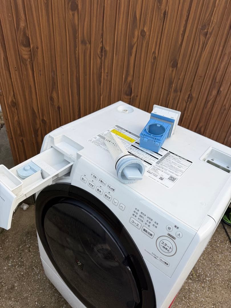 【美品3か月保証】　SHARP ドラム式 洗濯機 7kg ES-S7H-WL