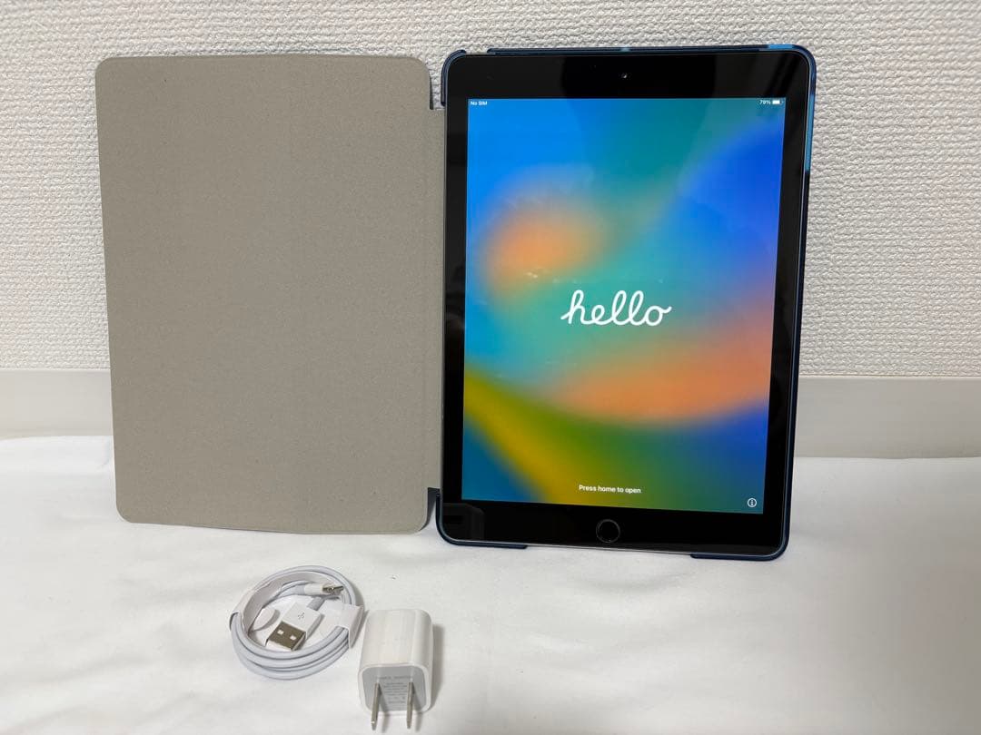 iPad 第五世代　純正の充電ケーブル＋専用ケースをセットで