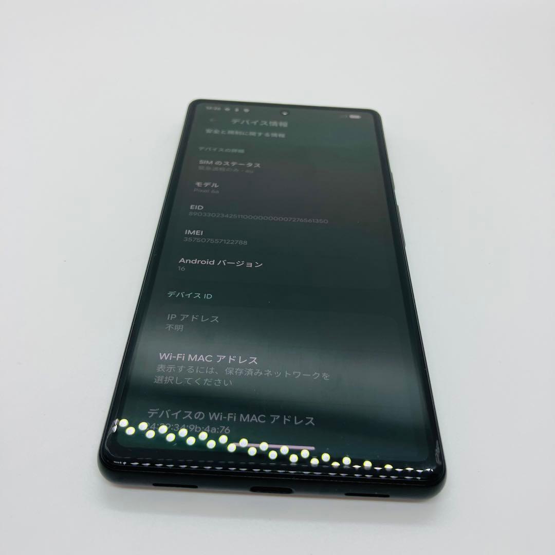 2r29 美品 Google Pixel 6a 128GB SIMフリー