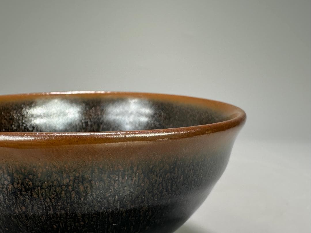 UM19-2 中国美術　建窯　天目茶碗　在銘　作家品　茶碗　茶器