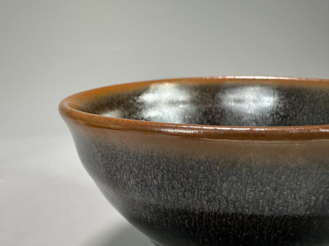 UM19-2 中国美術　建窯　天目茶碗　在銘　作家品　茶碗　茶器