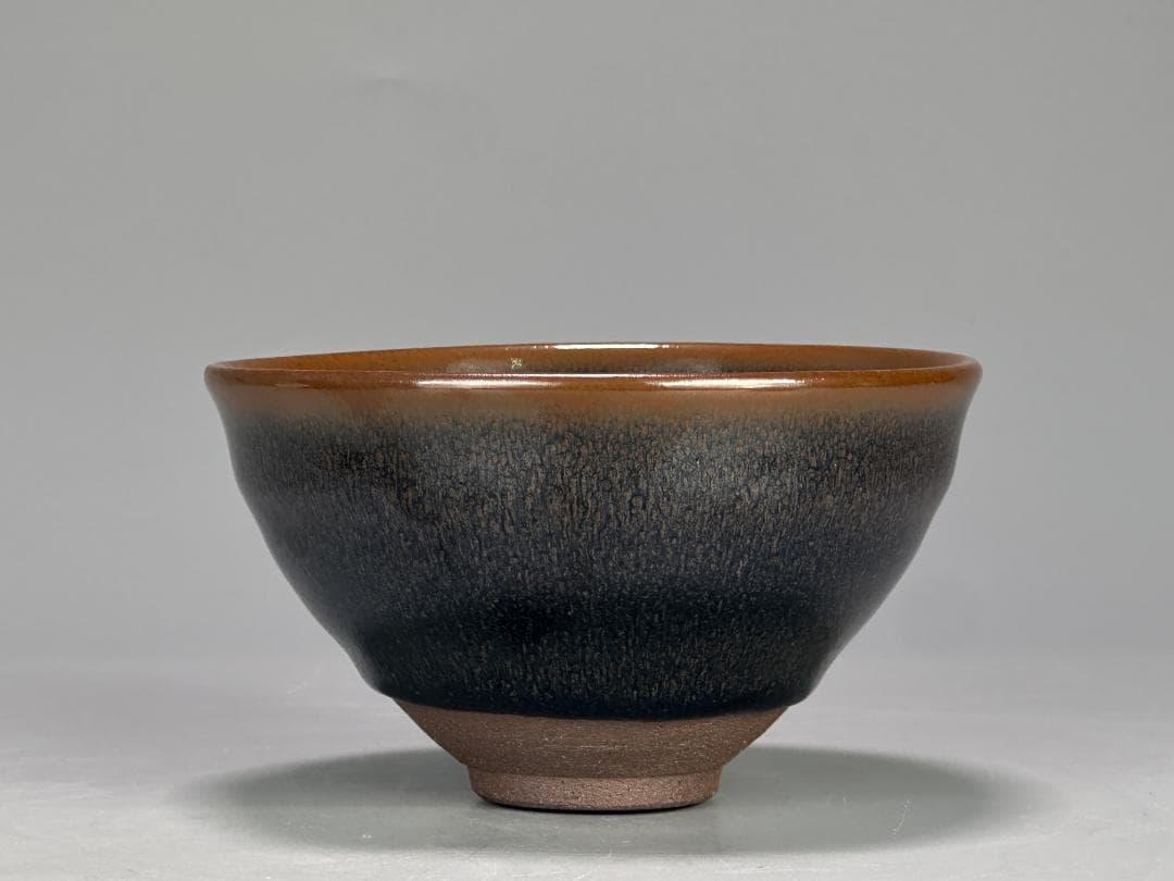 UM19-2 中国美術　建窯　天目茶碗　在銘　作家品　茶碗　茶器
