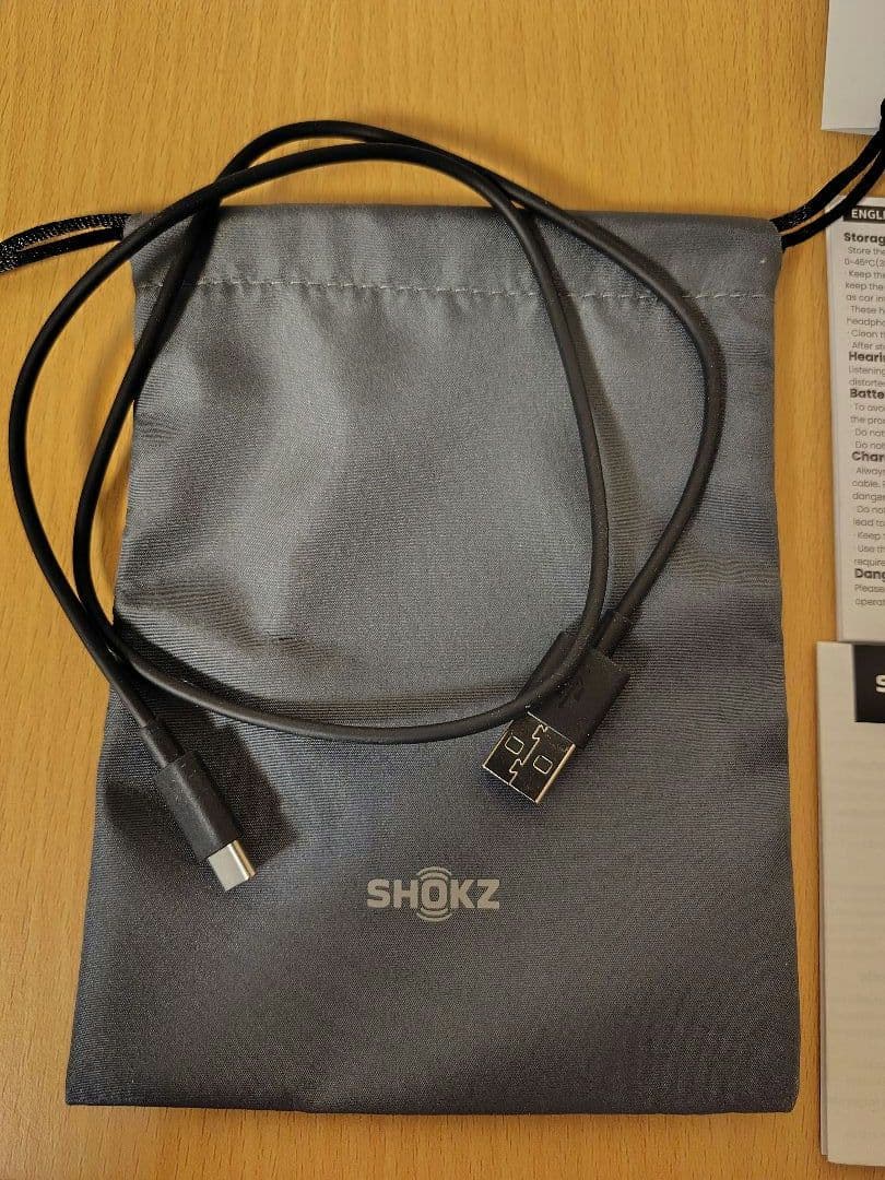 SHOKZ OPENMOVE 骨伝導イヤホン グレー