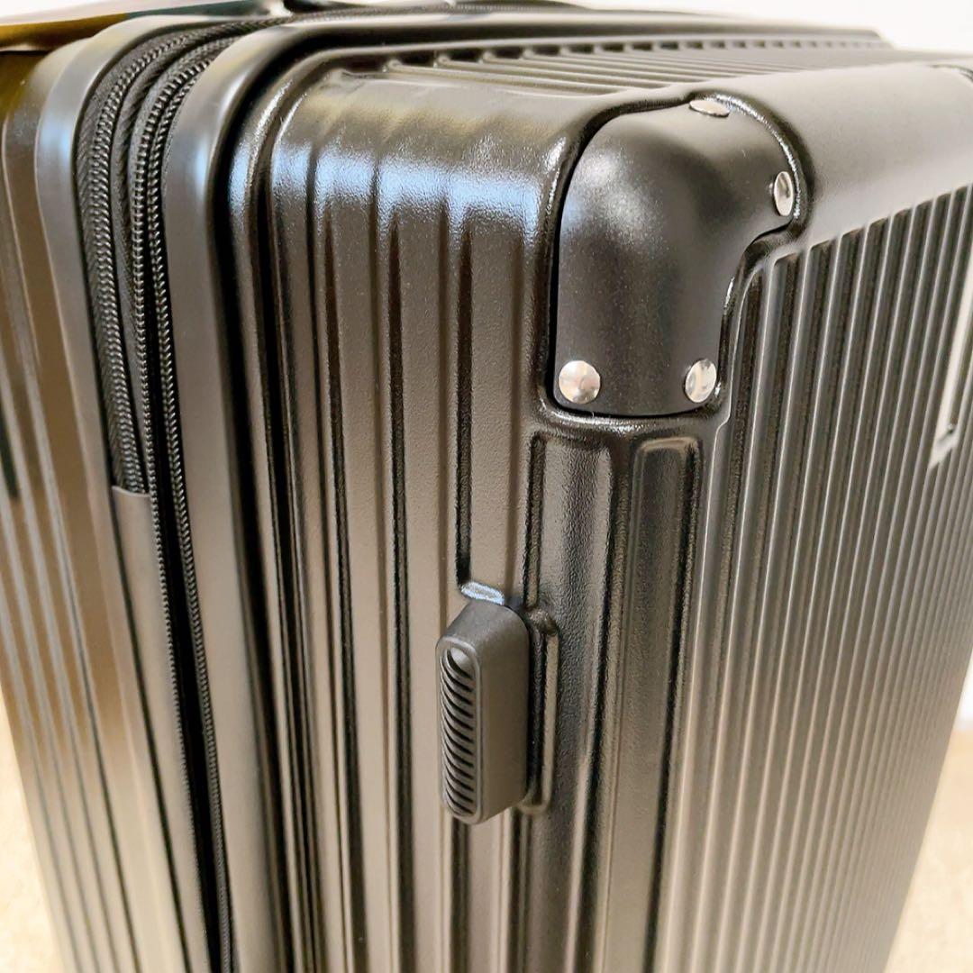 スーツケース ファスナー式 キャリーバッグ 拡張USB充電 70L 黒 TSA