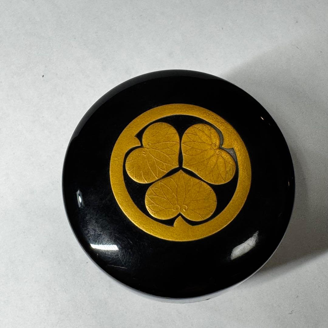 徳川三つ葉葵紋 棗 金蒔絵 漆塗 共箱 茶道具