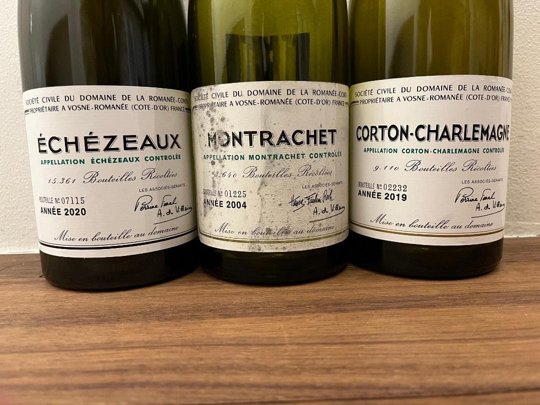 DRC 空瓶セット MONTRACHET CORTON-CHARLEMAGNE