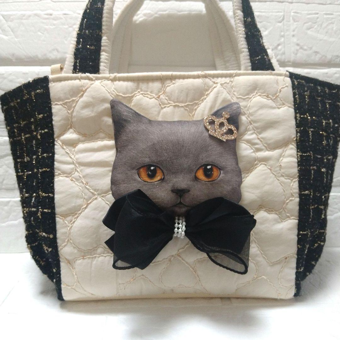 ゆ*ら様 コヤンイサムチョン☆ころりんトートバッグ　ハート刺繍＆ツイード黒　ラブ