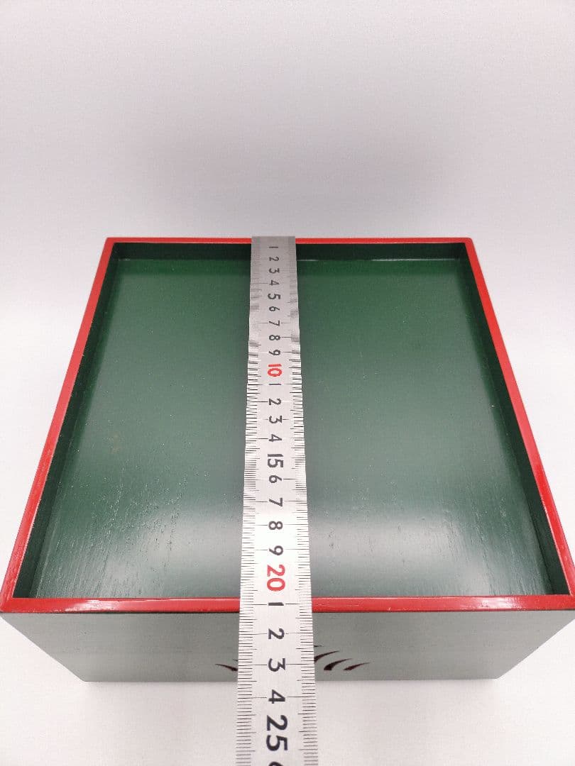d170 菓子器 柏台 淡々斉好写 青漆爪紅 紙箱 茶道具 古物