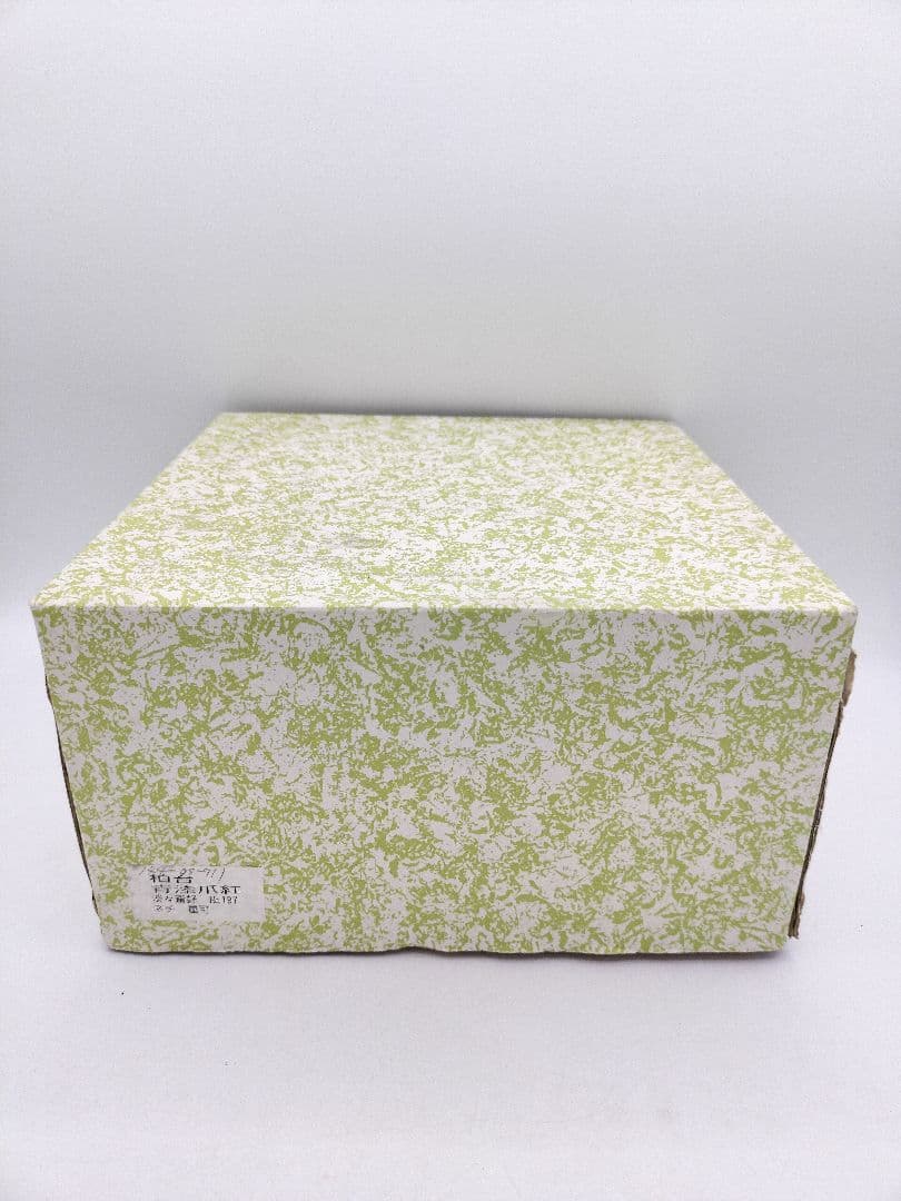 d170 菓子器 柏台 淡々斉好写 青漆爪紅 紙箱 茶道具 古物