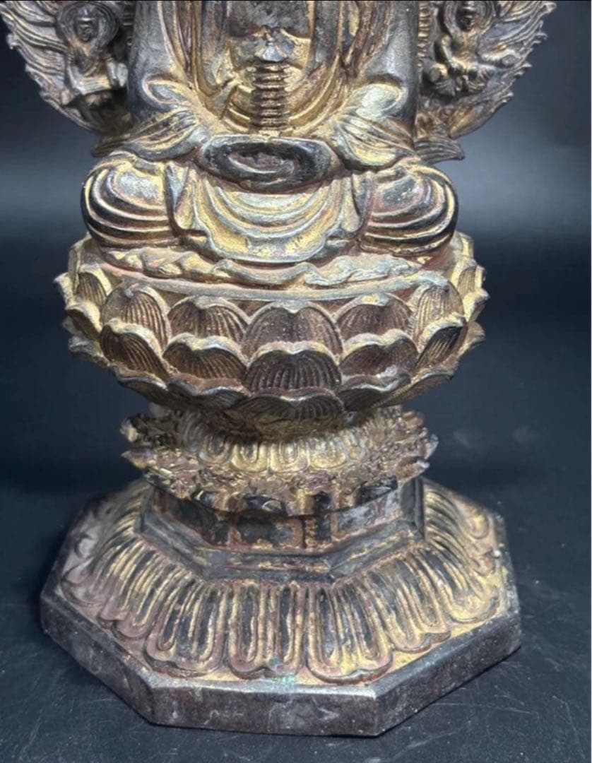 (期間セール)銅製　仏像 細かい彫刻　お釈迦様 釈迦如来　2つ