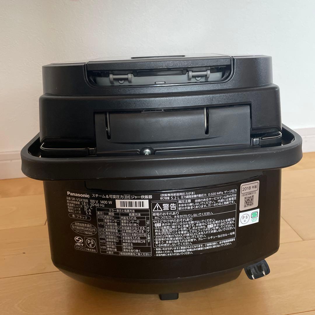Panasonic SR-VSX188-K 炊飯器 黒