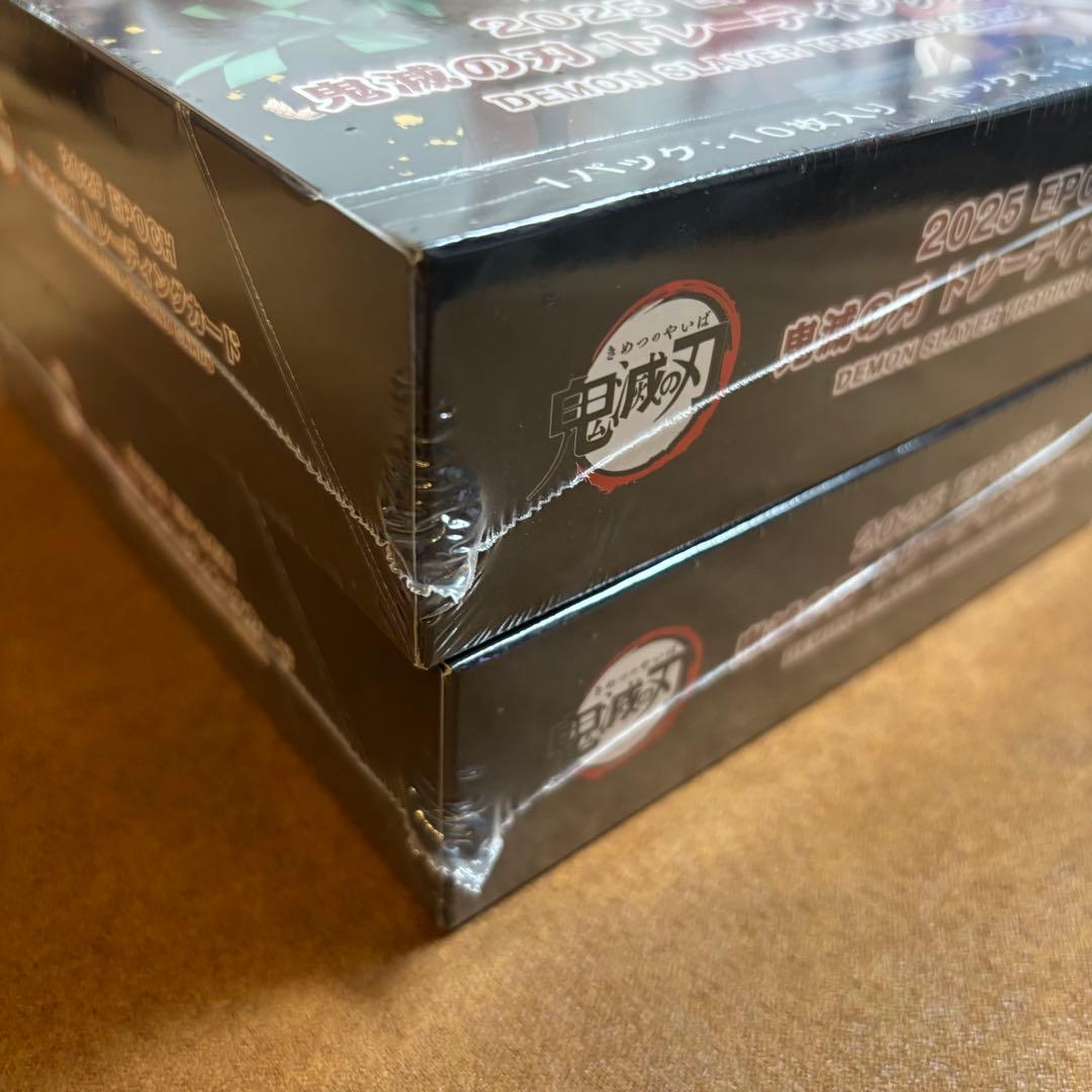 シュリンク付き 2025 EPOCH 鬼滅の刃 トレーディングカード2BOX