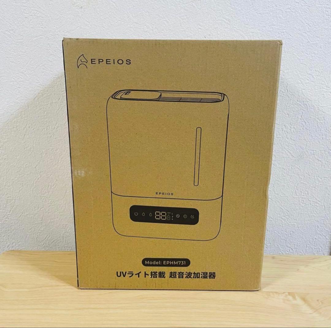 加湿器 ハイブリッド 4L 大容量 上部給水式 加熱式 スチーム式 静音 卓上型