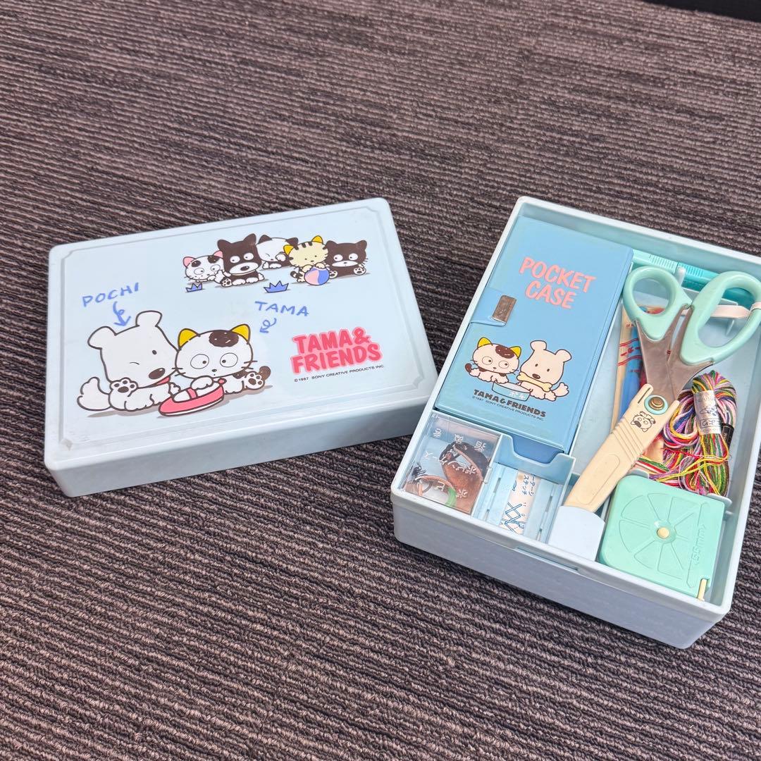 昭和レトロ タマ＆フレンズ 裁縫箱 裁縫セット うちのタマ知りませんか 当時物