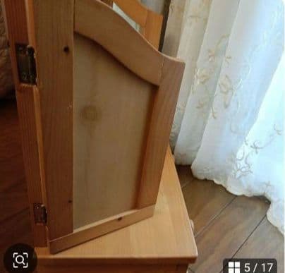 木製 3面鏡 ドレッサー　大きめ　高さ50㌢程　カントリーナチュラル