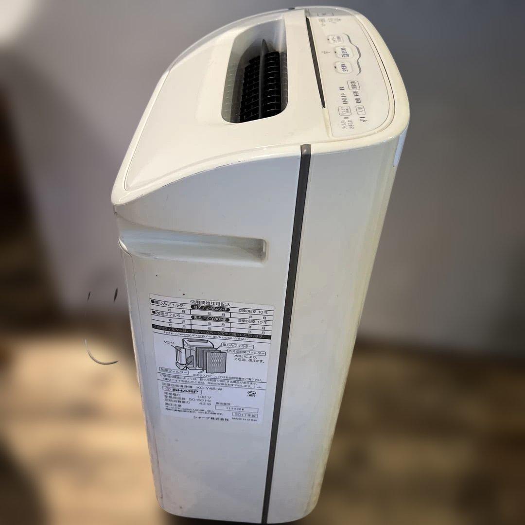 SHARP プラズマクラスター 加湿空気清浄機　KC-Y45-W