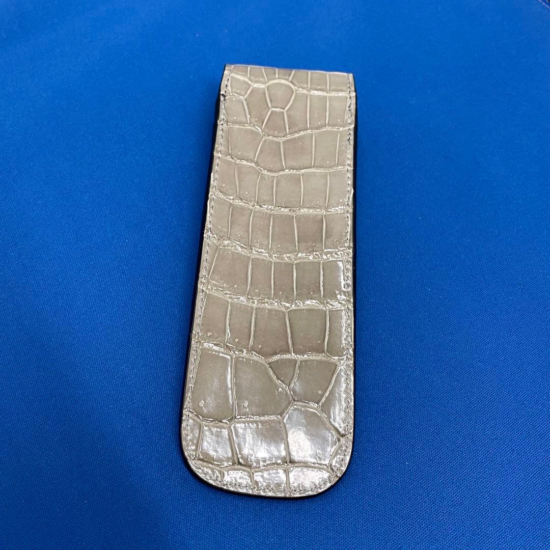 ZAO ペンケース クロコダイル グレージュ