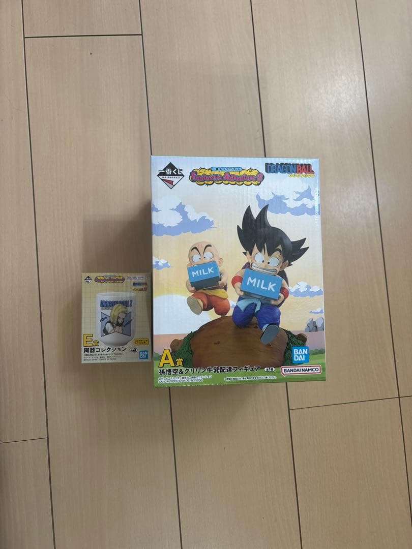 ぴ*‬様 〔新品未開封〕孫悟空&クリリン牛乳配達フィギュアＡ賞　陶器コレクション
