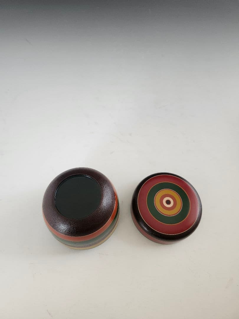 棗　大棗　石地塗　独楽大棗　宗廣作　漆器　木箱　外箱あり　茶道　茶道具