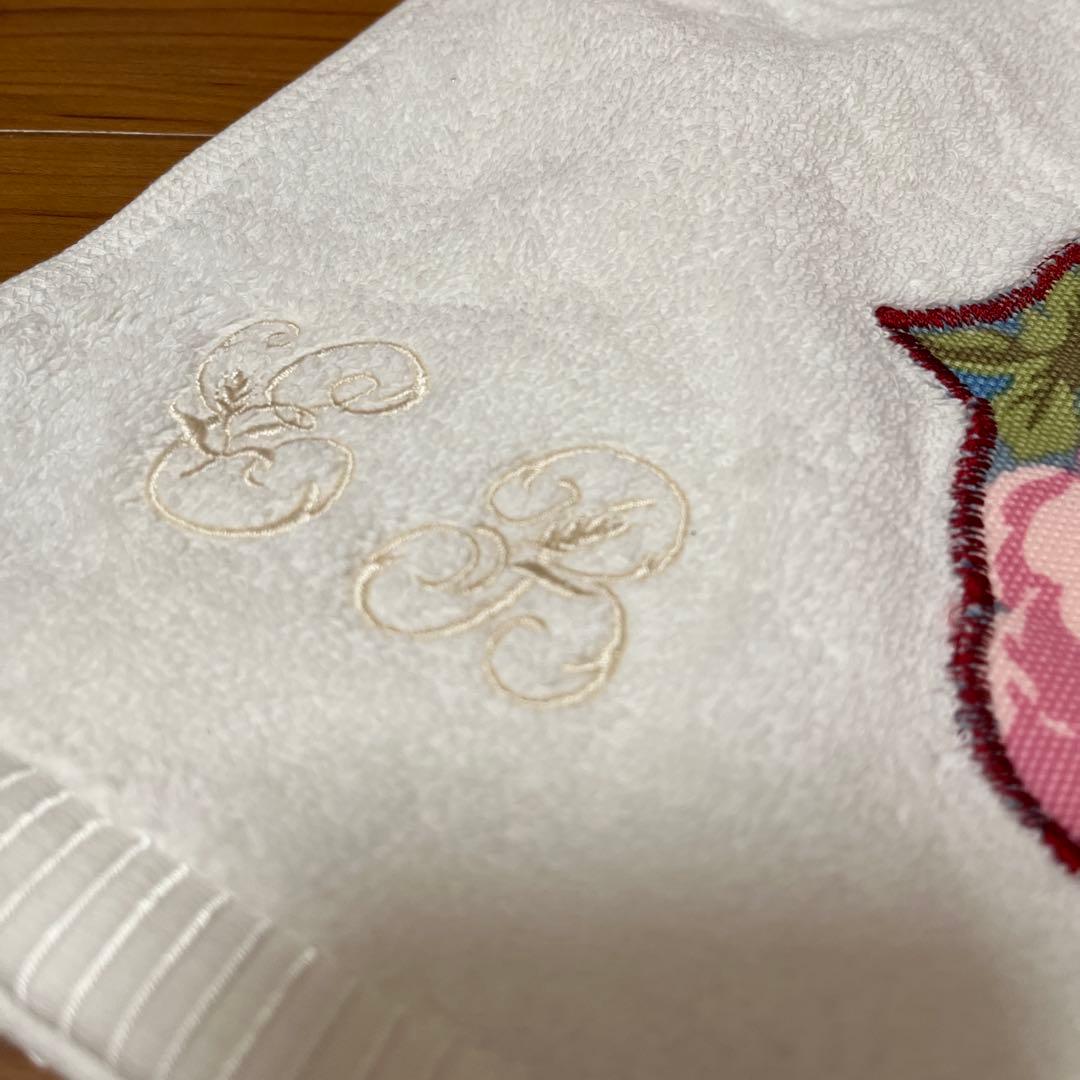 レストローズ　ビンテージ　バラ柄　フェイスタオル2枚