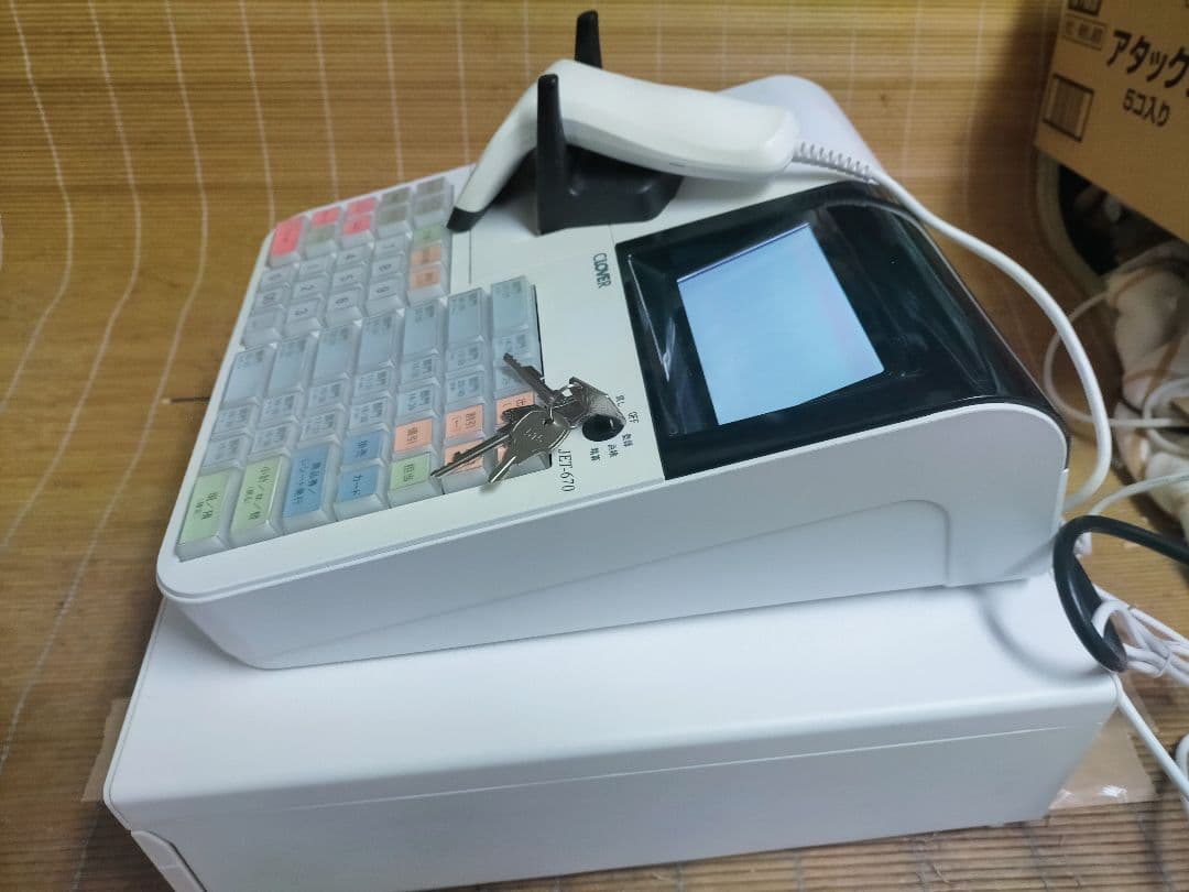 クローバーレジスター JET-670スキャナ付き　PC連携送料込　800903