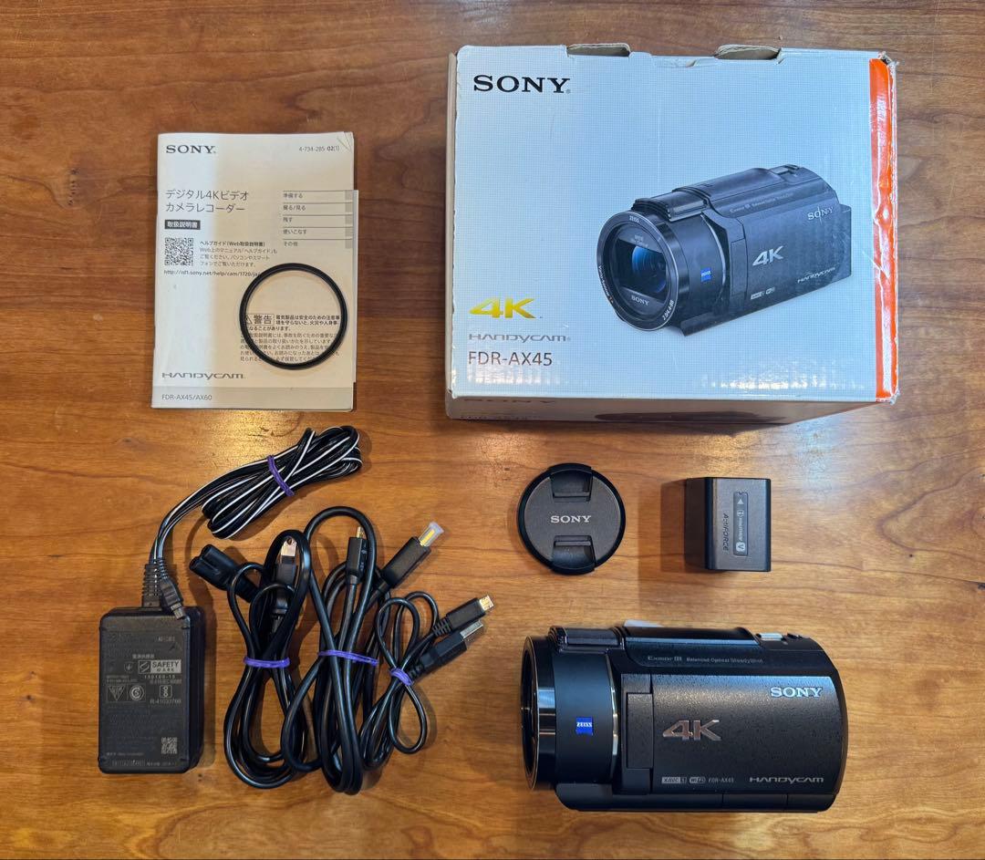 美品　SONY FDR-AX45 4K ビデオカメラ本体　ハンディカム