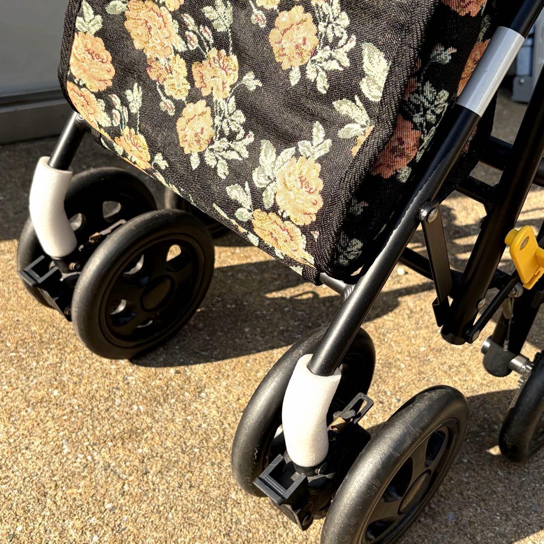 島製作所 SHIMA スカイウォーカーS シルバーカー 花柄 押し車 美品