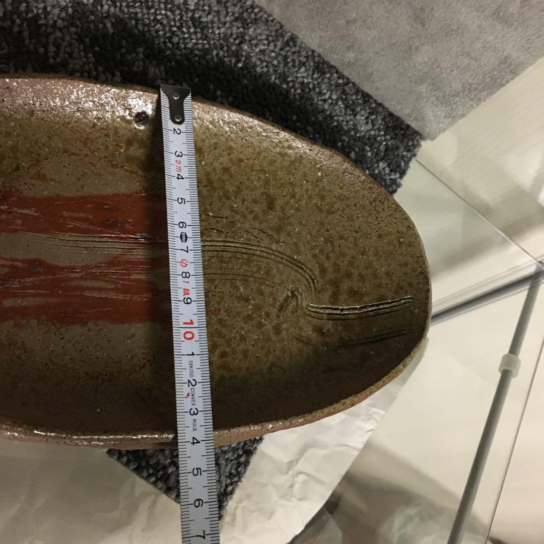 備前焼　作家物　晩酌セット　ペア　楕円皿　中皿　ロック杯　酒器