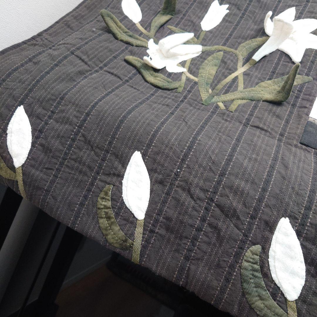 お花＆葉＆鍵盤が立体　ピアノカバー　ハンドメイド　パッチワーク
