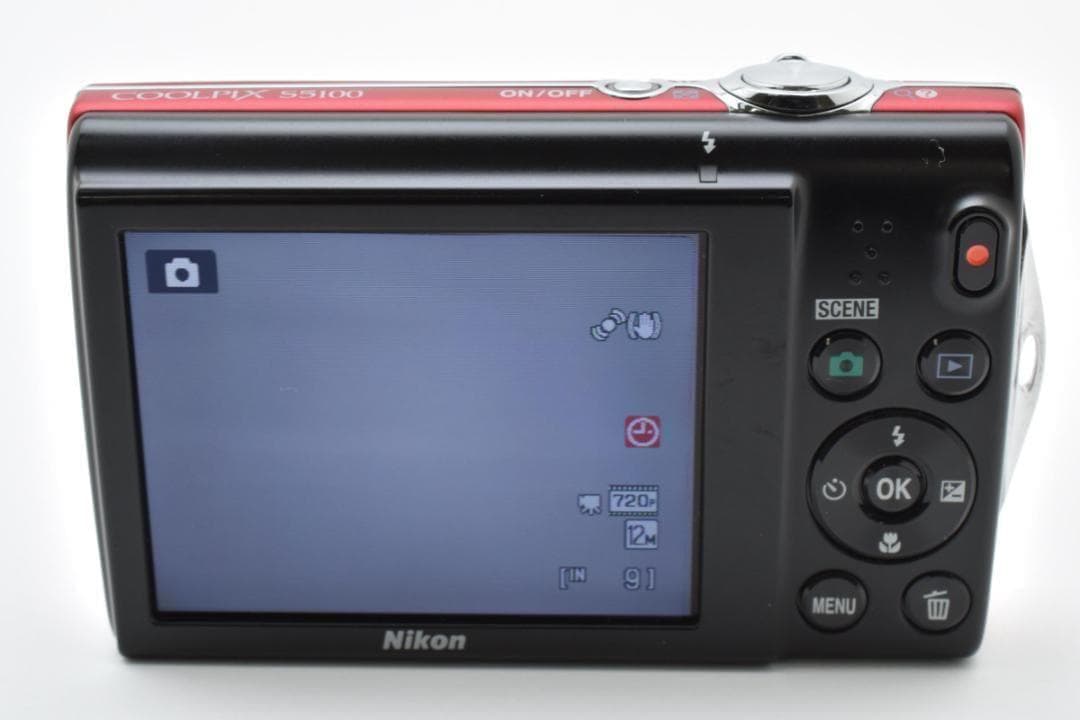 ■ 美品・レッド■ ニコン　Nikon COOLPIX S5100