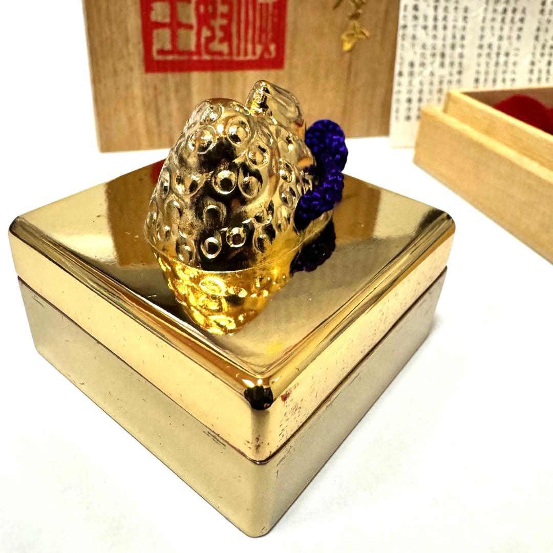 希少 金印朱肉 漢委奴国王 金印レプリカ 桐箱付縁起物 コレクション書道 未使用