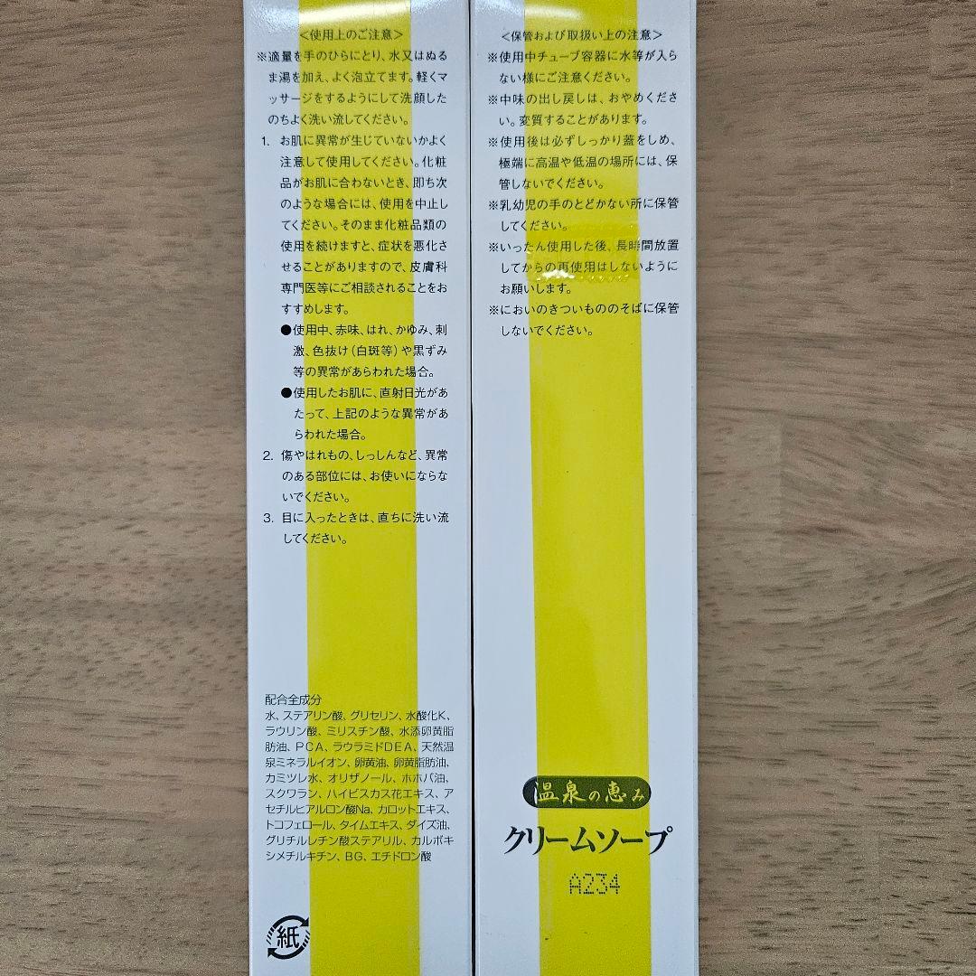 イオン化粧品 温泉の恵み クリームソープ 洗顔料 洗顔クリーム