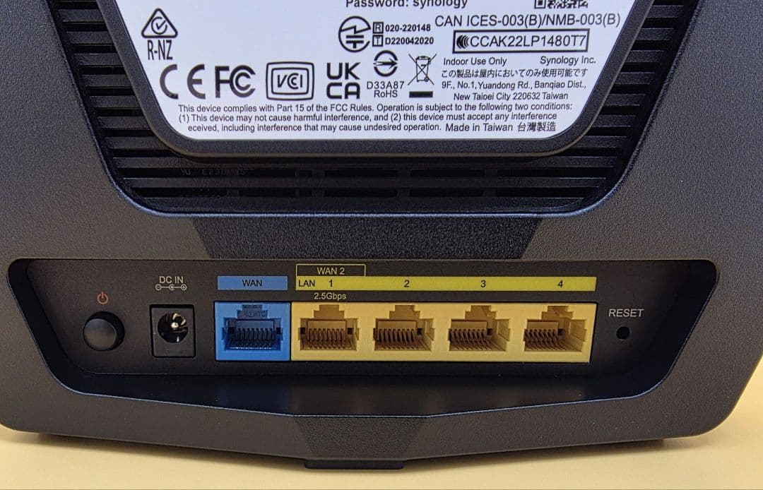 Synology WRX560 デュアルバンドWi-Fi 6ルーター