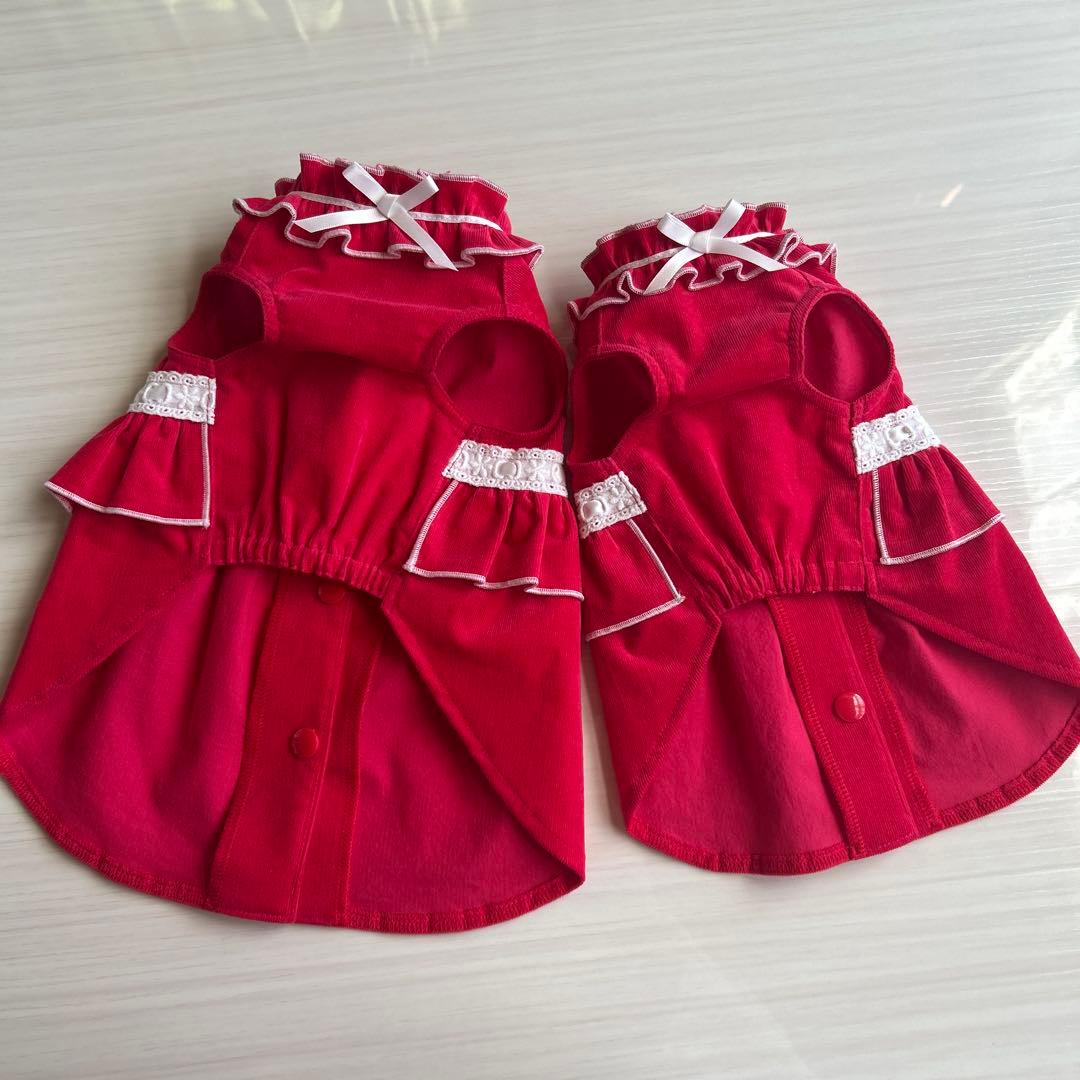 No.505・506 犬服ハンドメイド　バックオープンワンピース2着