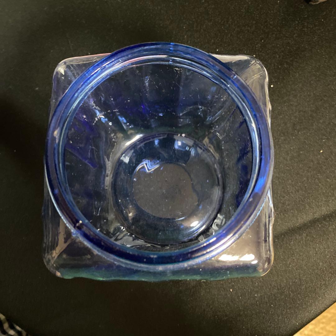 お値下げしました。あめや瓶　昭和レトロ　ブルー