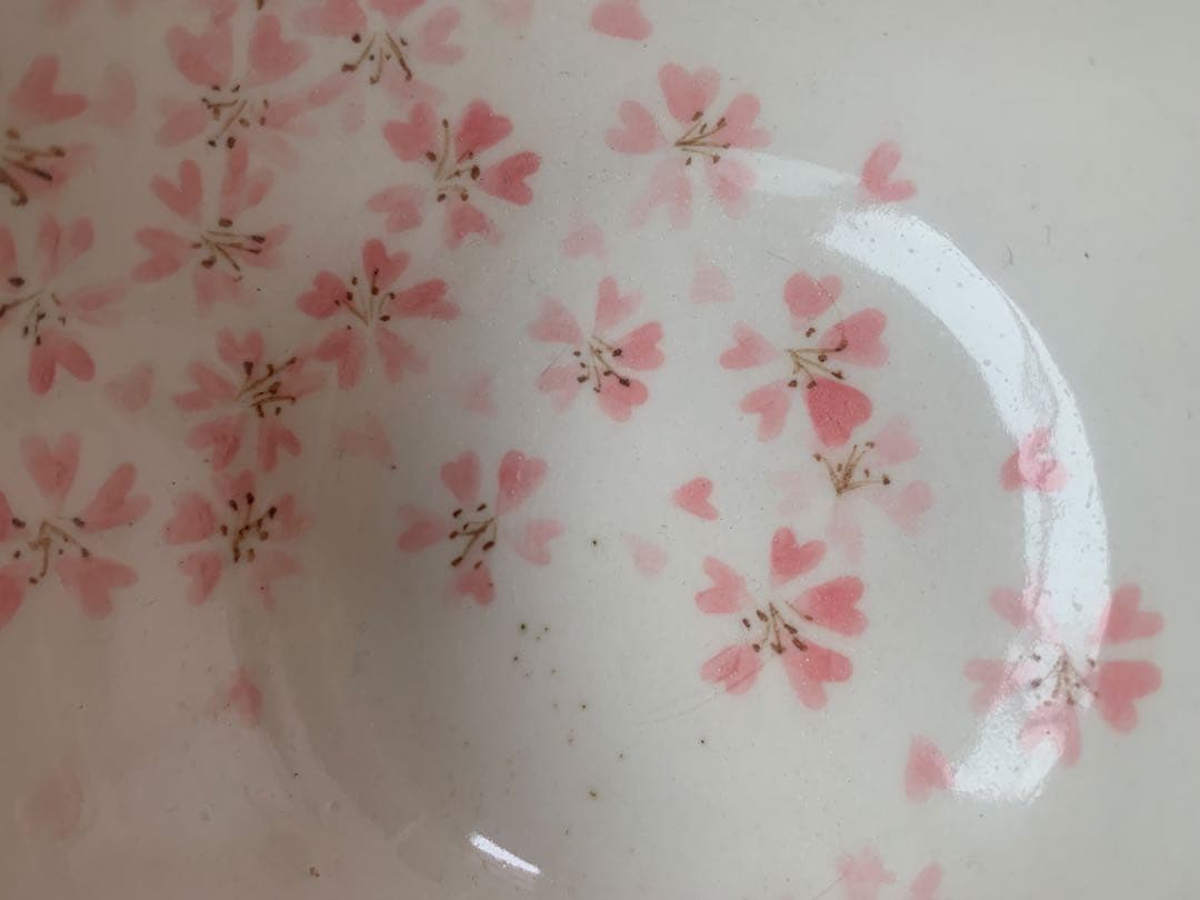 麻の葉.桜のお茶碗（赤）