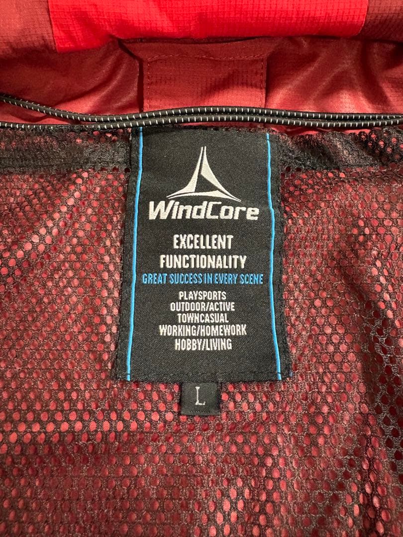 WindCore 冷却ファン付き空調服 Lサイズ レッド