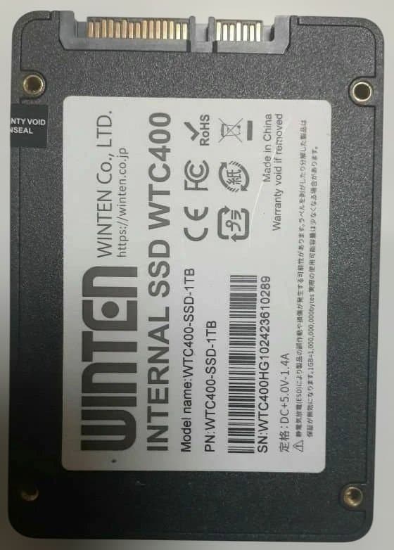 【SSD1TB】使用時間308h WINTEN SSD WTC400