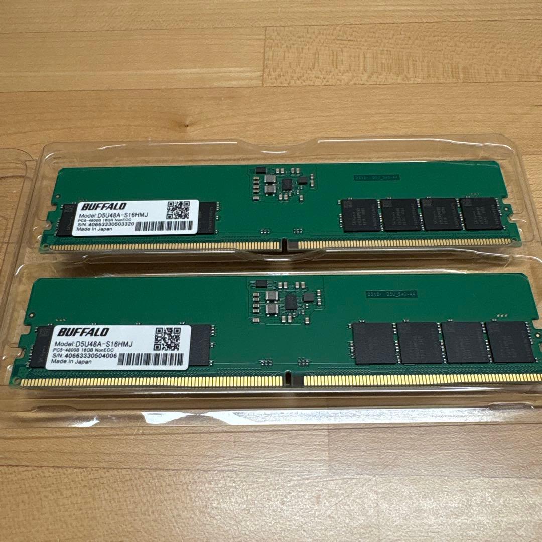 BUFFALO DDR5 PC5-4800 32GB(16GB 2枚セット)