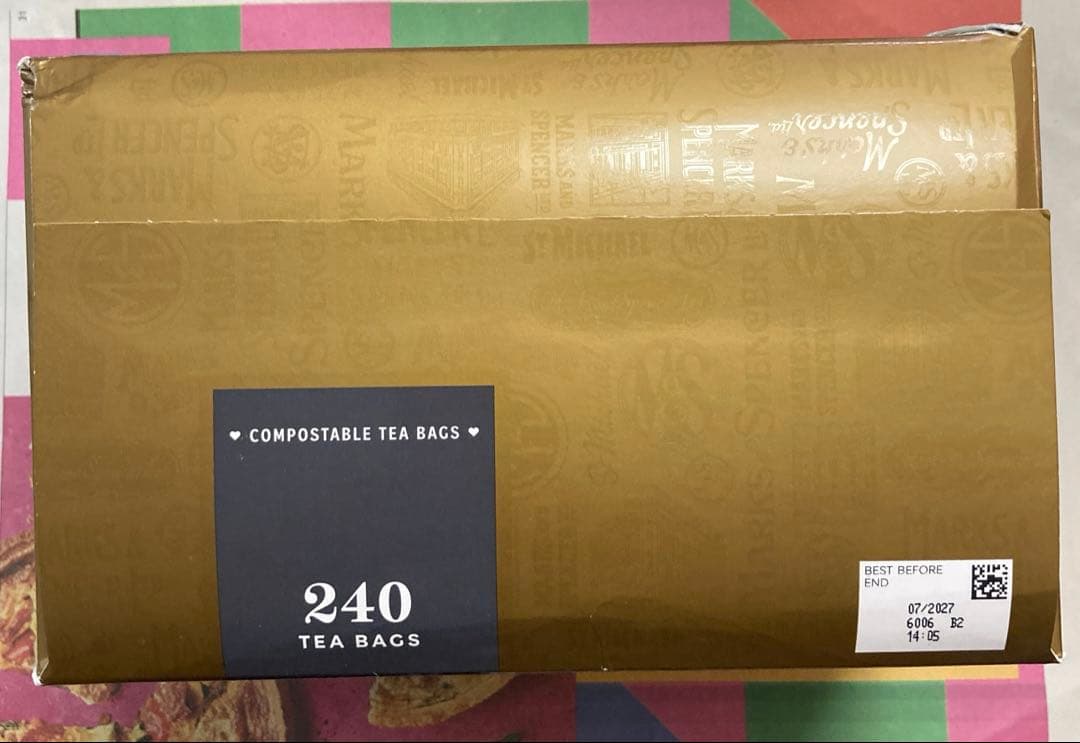 箱凹みアリ【大容量】 M&S 紅茶「Luxury Gold」240ティーバッグ