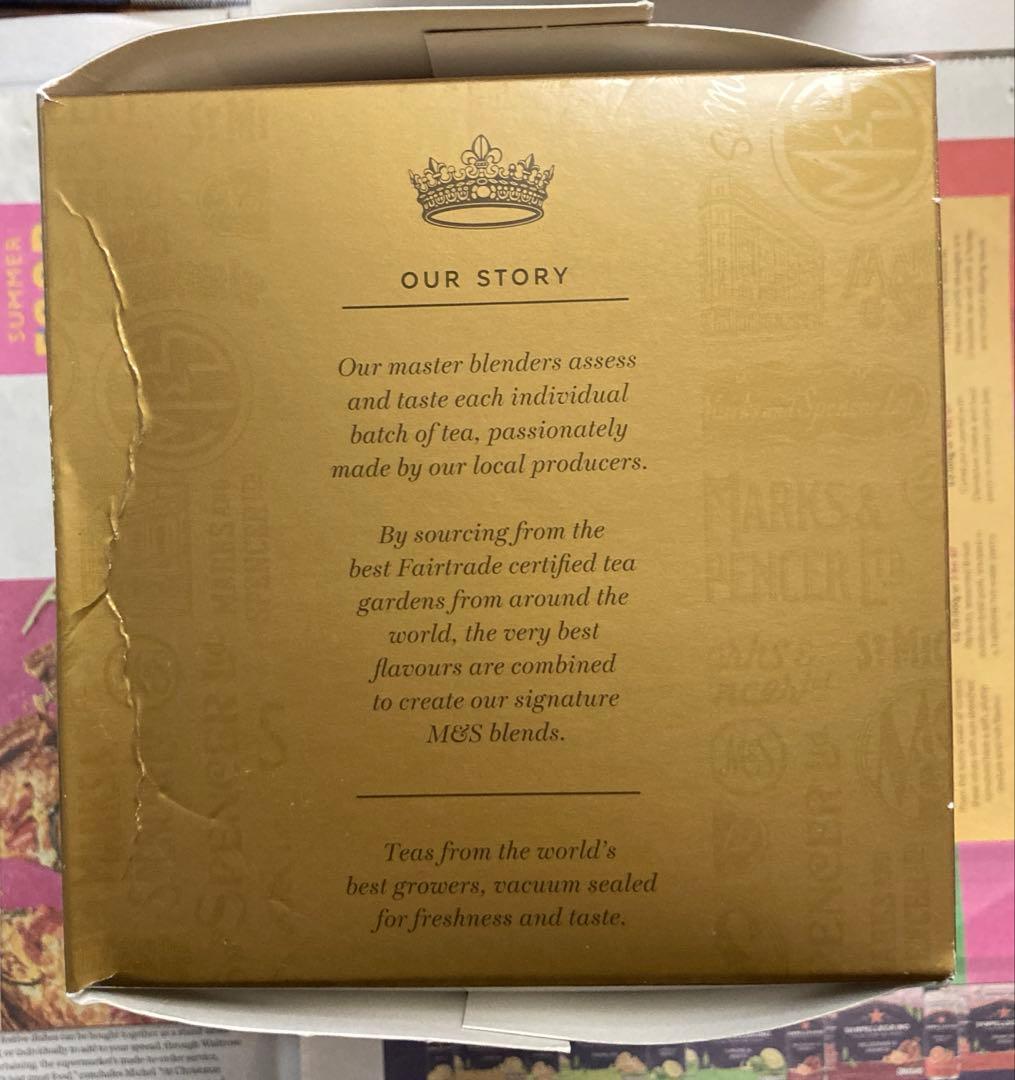 箱凹みアリ【大容量】 M&S 紅茶「Luxury Gold」240ティーバッグ